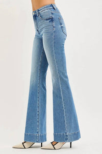 Risen - 4-Way Mid Rise Flare Jeans