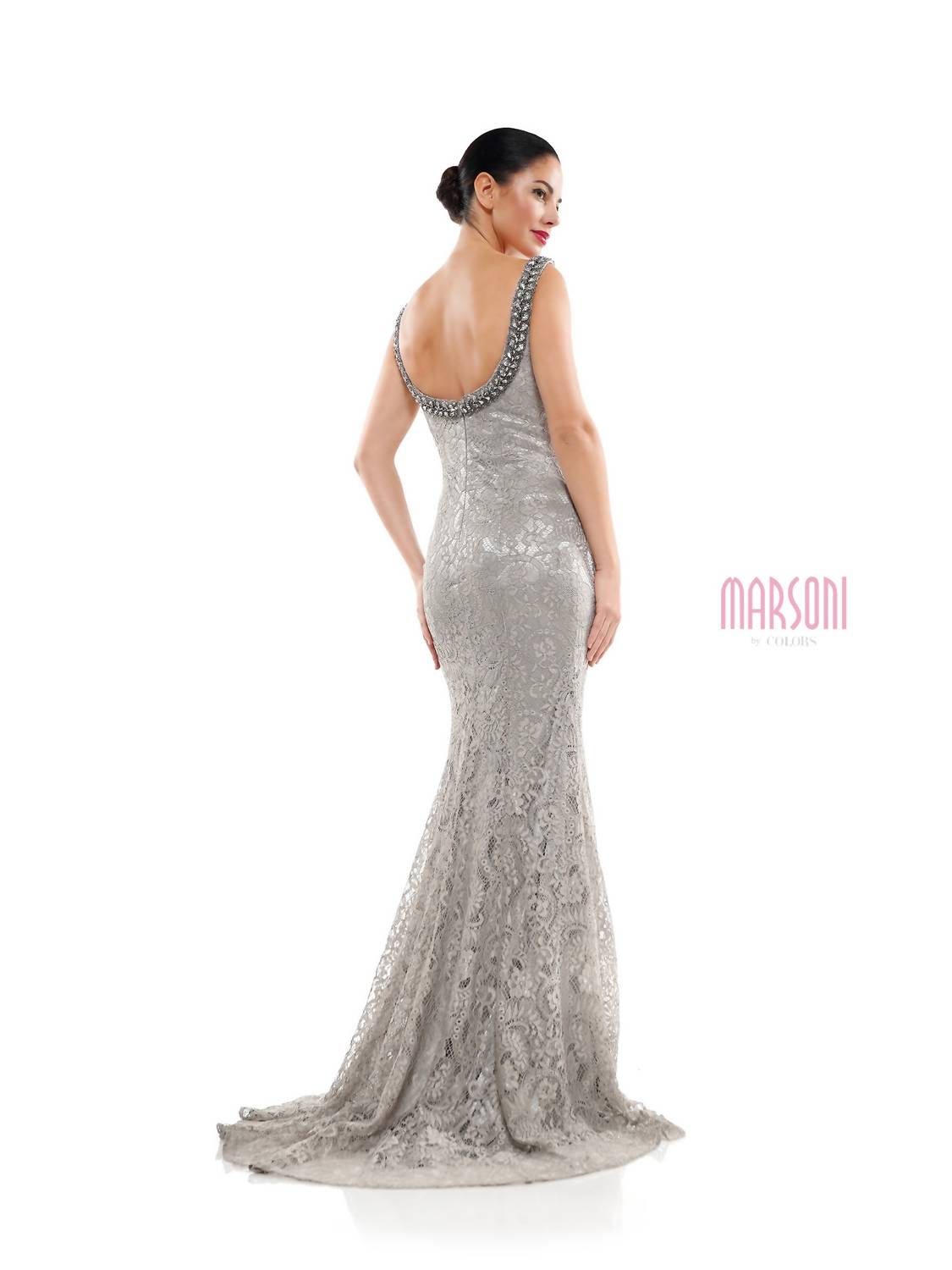 Marsoni By Colors - Boat Neck Lace Dress