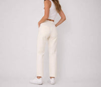 Vibes Fashion - Raw Hem Straight Leg Jeans