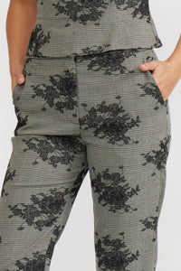 LUCY PARIS Maria Embroidered Pants in grey - women's pants - view 4