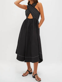 Ganni - Stretch Cotton Smock Midi Dress