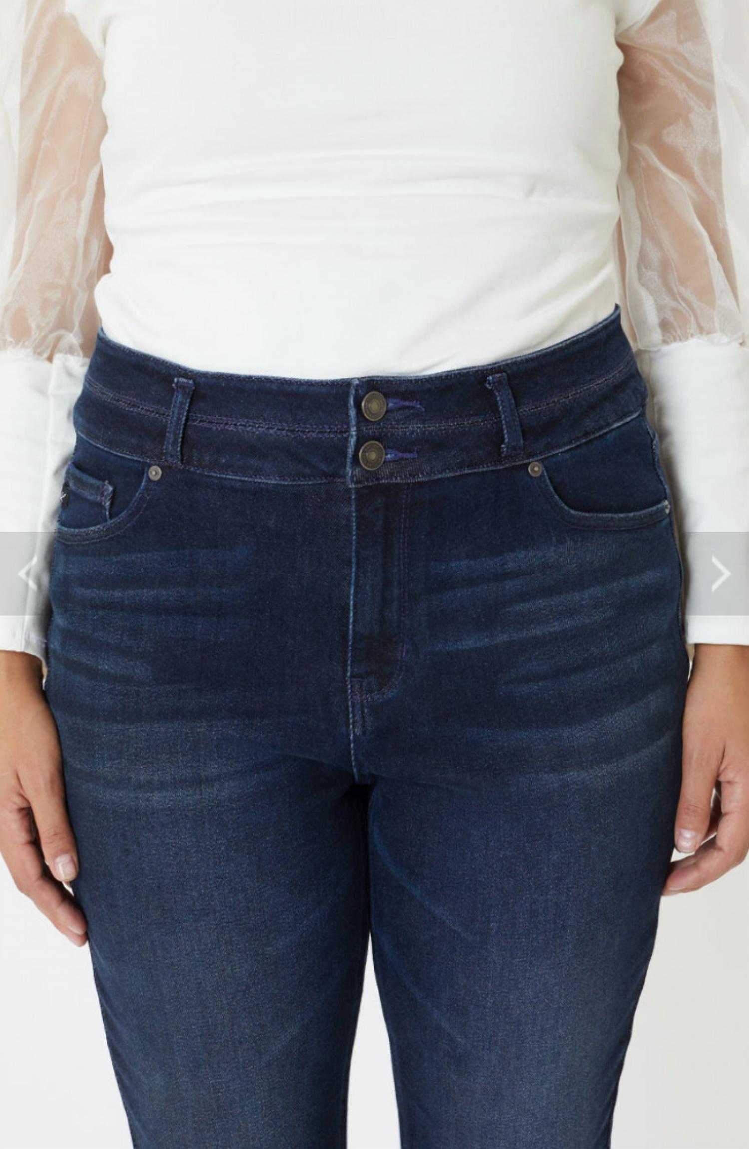 Kancan - Ultra High Rise Double Button Flare Jeans