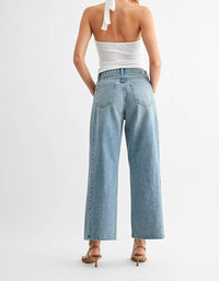 Just Black Denim - High Rise Twist Seam Barrel Jean