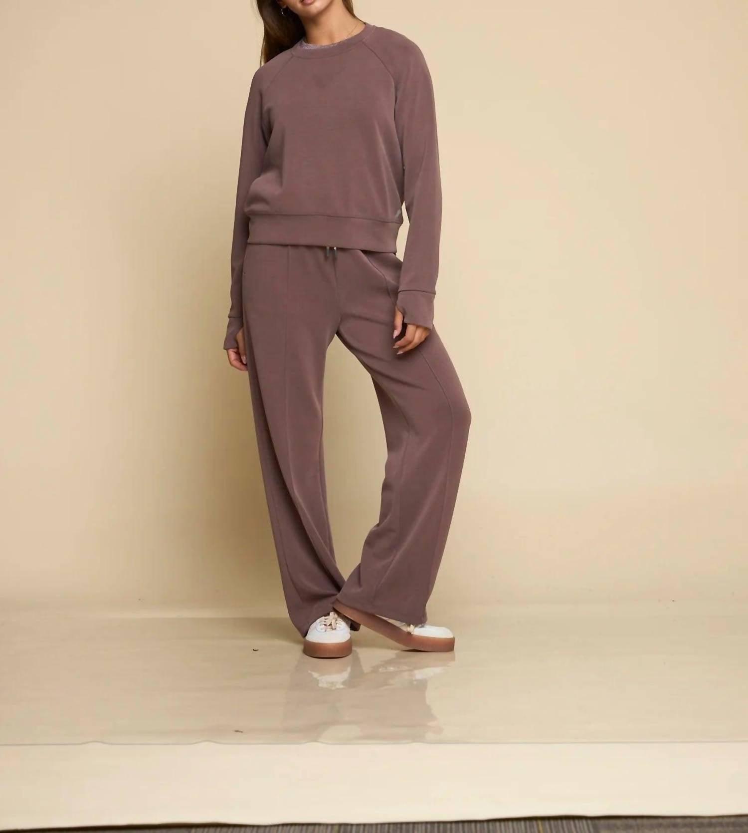 FUNDAMENTAL COAST Later On Long Sleeve Sweatshirt in anise - women's top