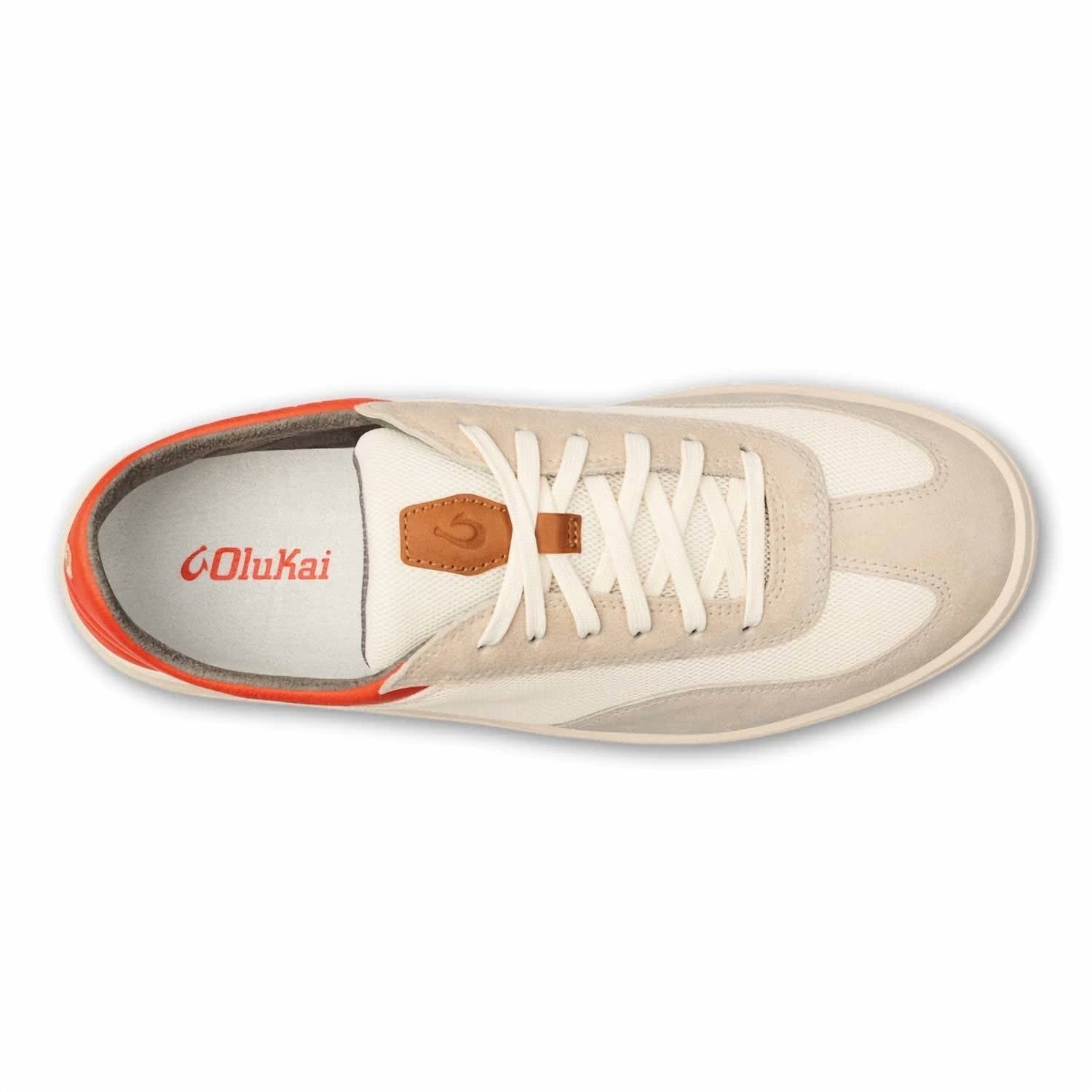 OluKai Men's Punini Sneakers in off white molten orange - men's sneaker - view 4