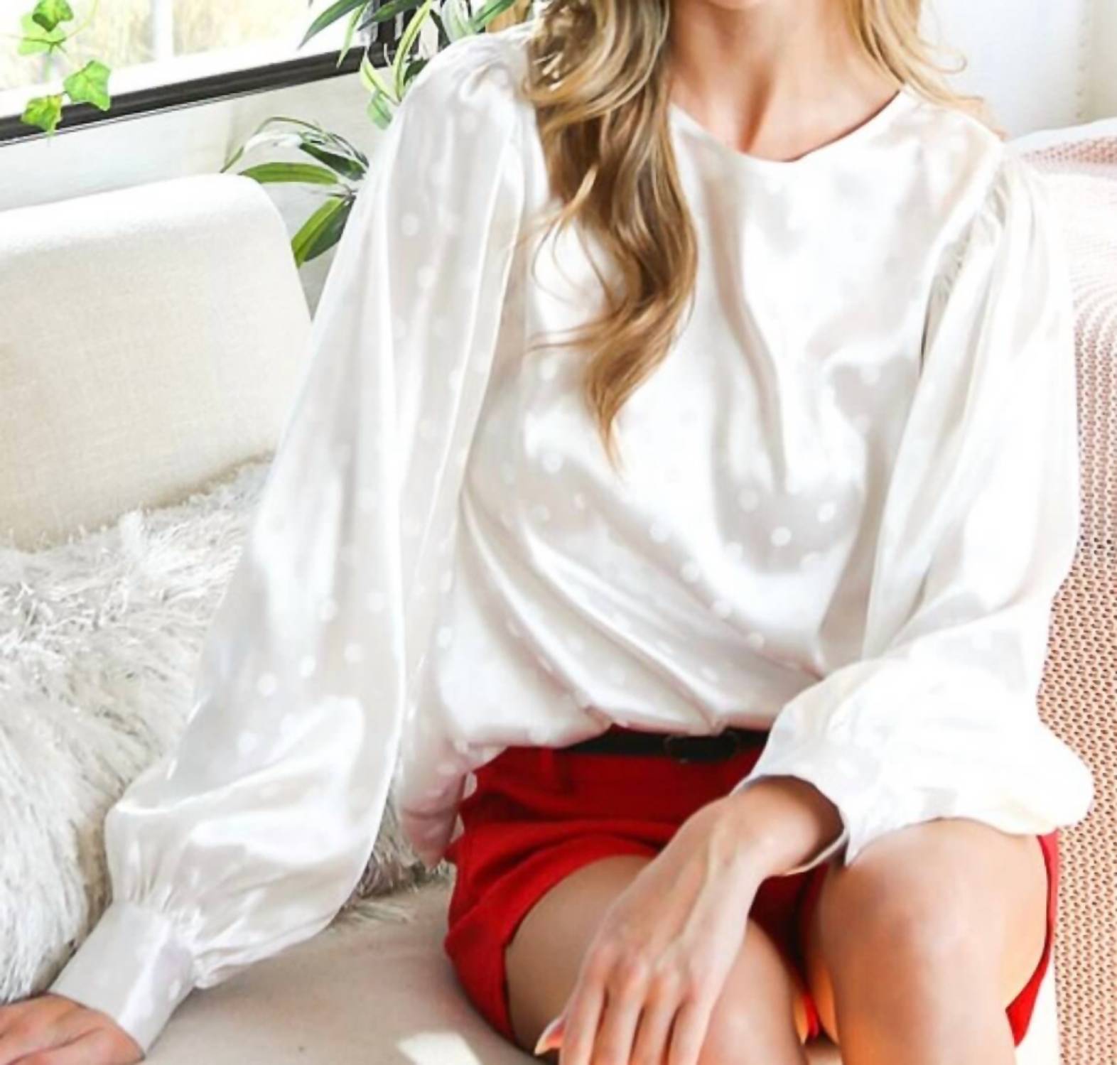 Vine & Love - Dottie Long Sleeve Dot Printed Blouse