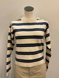 Vero Moda - Women's Striped Crew Pullover Sweater