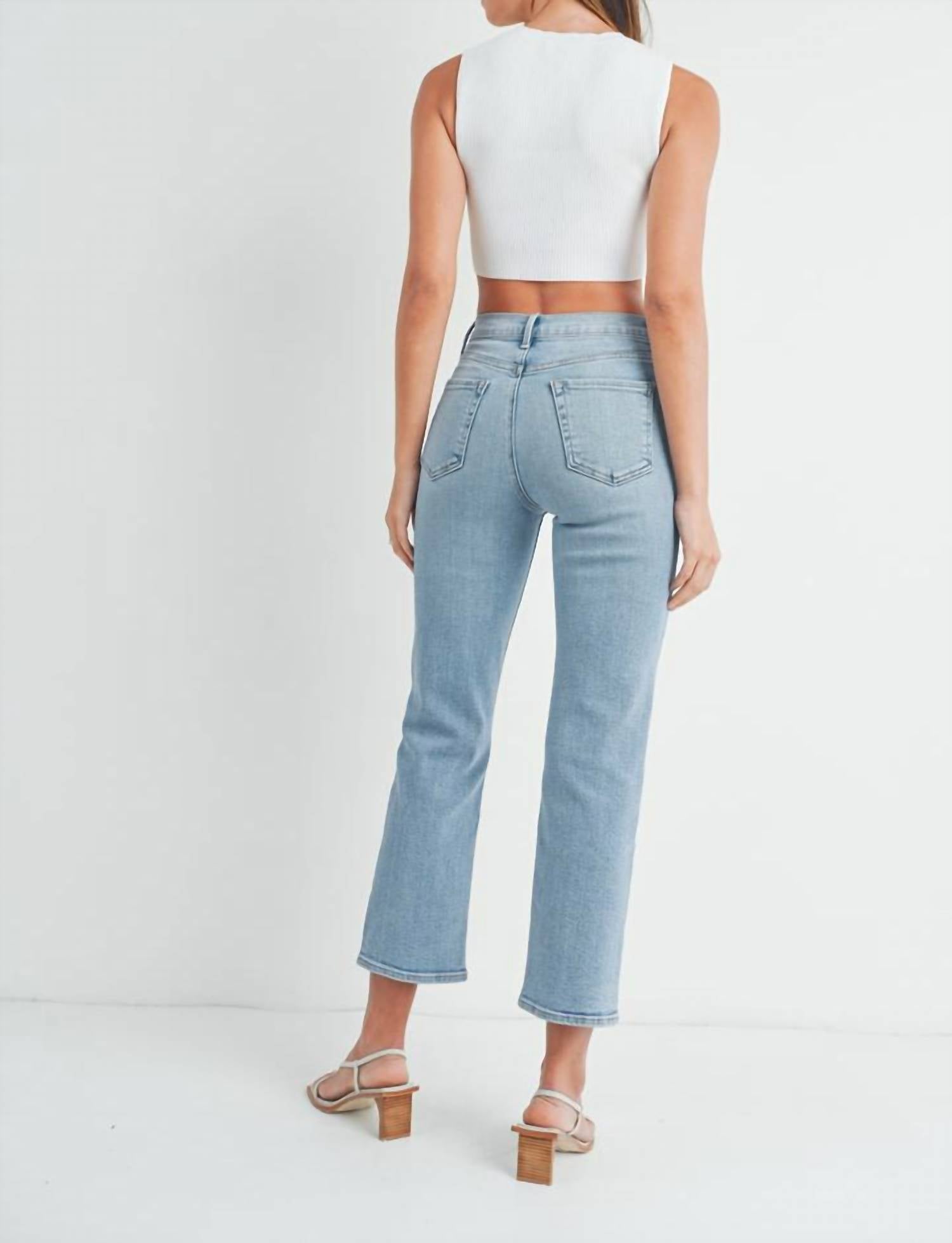 Just Black Denim - High-rise Classic Straight Jeans