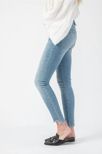 Frame - Le High Skinny Front Chew Jeans