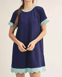 Jodifl - Seaside Chic Scallop Mini Dress
