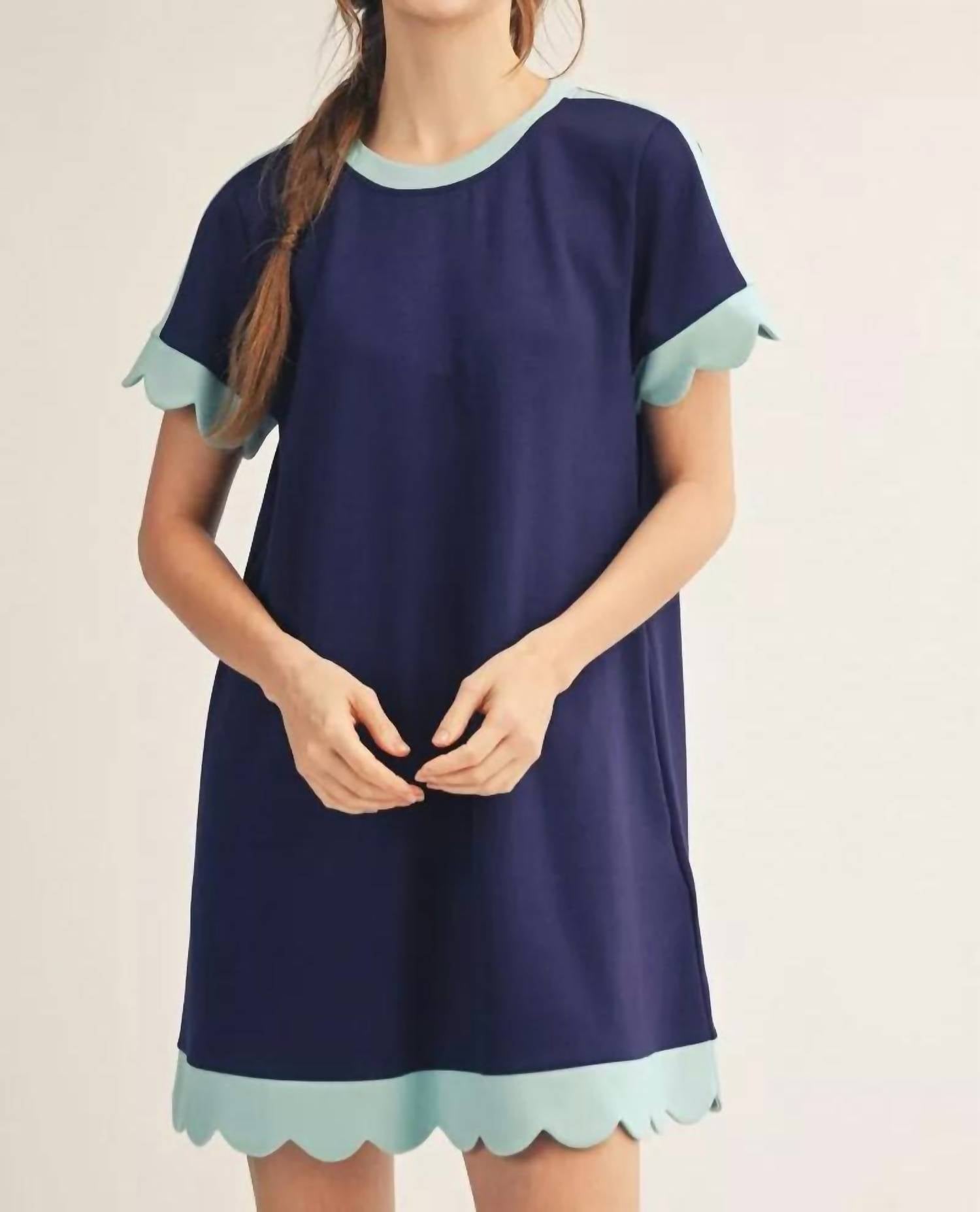 Jodifl - Seaside Chic Scallop Mini Dress