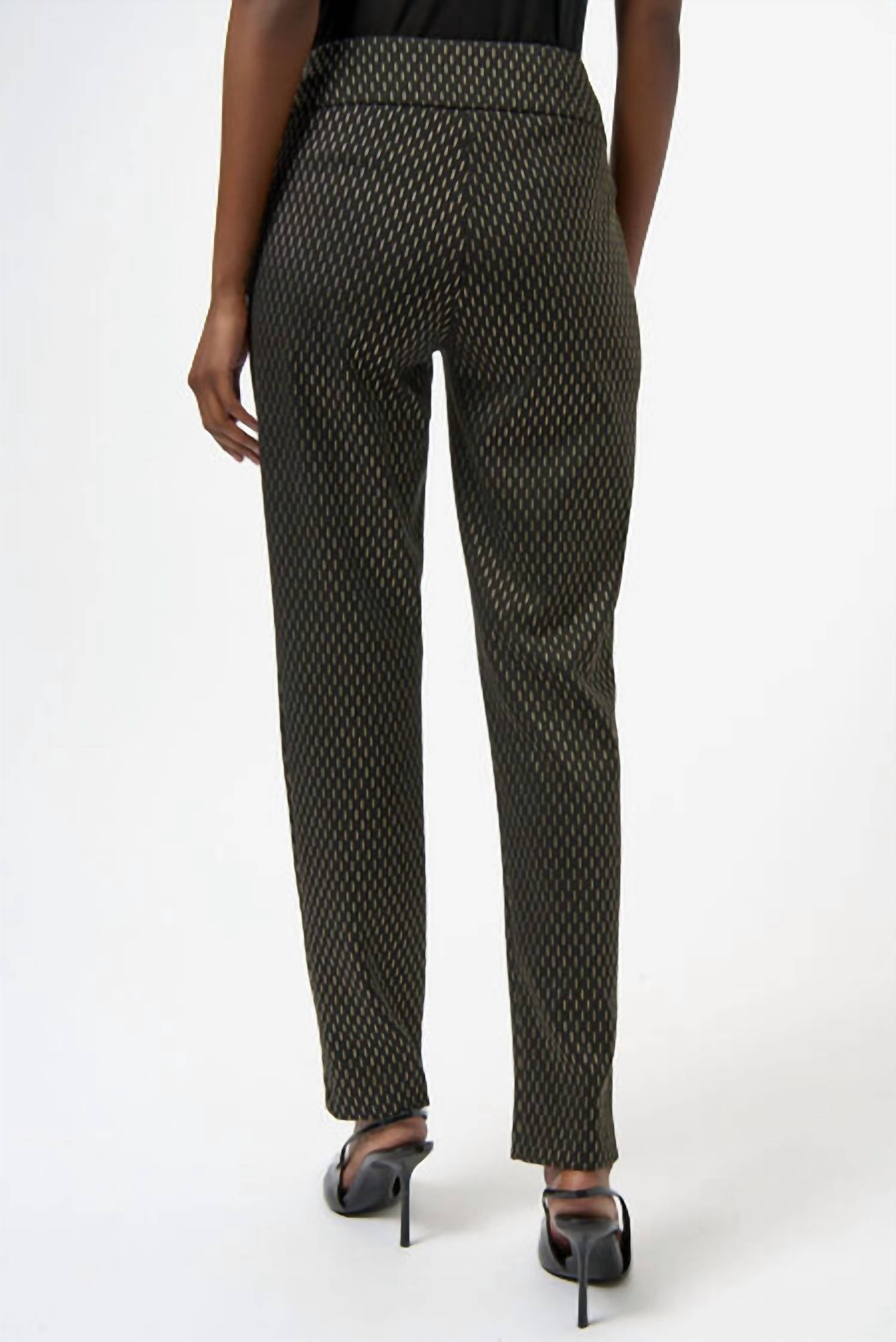 Joseph Ribkoff - Foiled Heavy Knit Slim Fit Pants