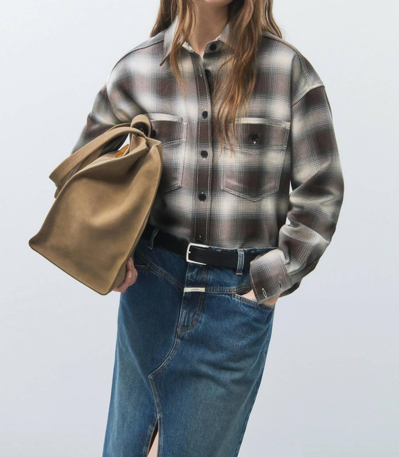 Closed - Oversized Blouse With Check Pattern