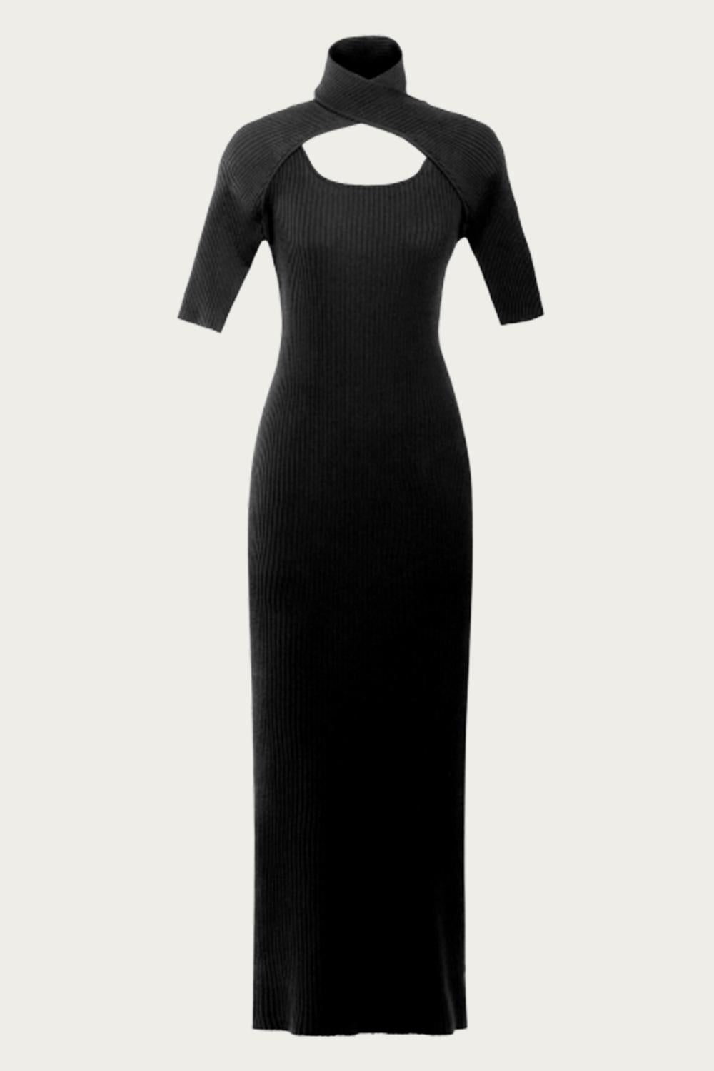 LOOP LAYERED KNIT DRESS
