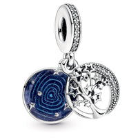 Pandora - Double Dangle Tree and Galaxy Moon Charm