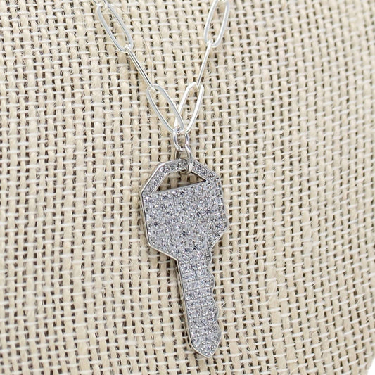 Mary Kathryn Designs - Women Pave Key Necklace