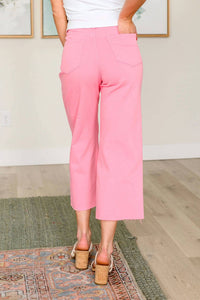 Judy Blue - High Rise Tummy Control Wide Leg Crop Jeans