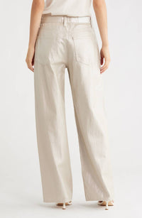 PISTOLA Tate High Rise Bowed Wide Leg Jean in champagne luster 1 - women's jeans - detail view