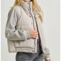 Mystree - Mixed Media Puffer Jacket