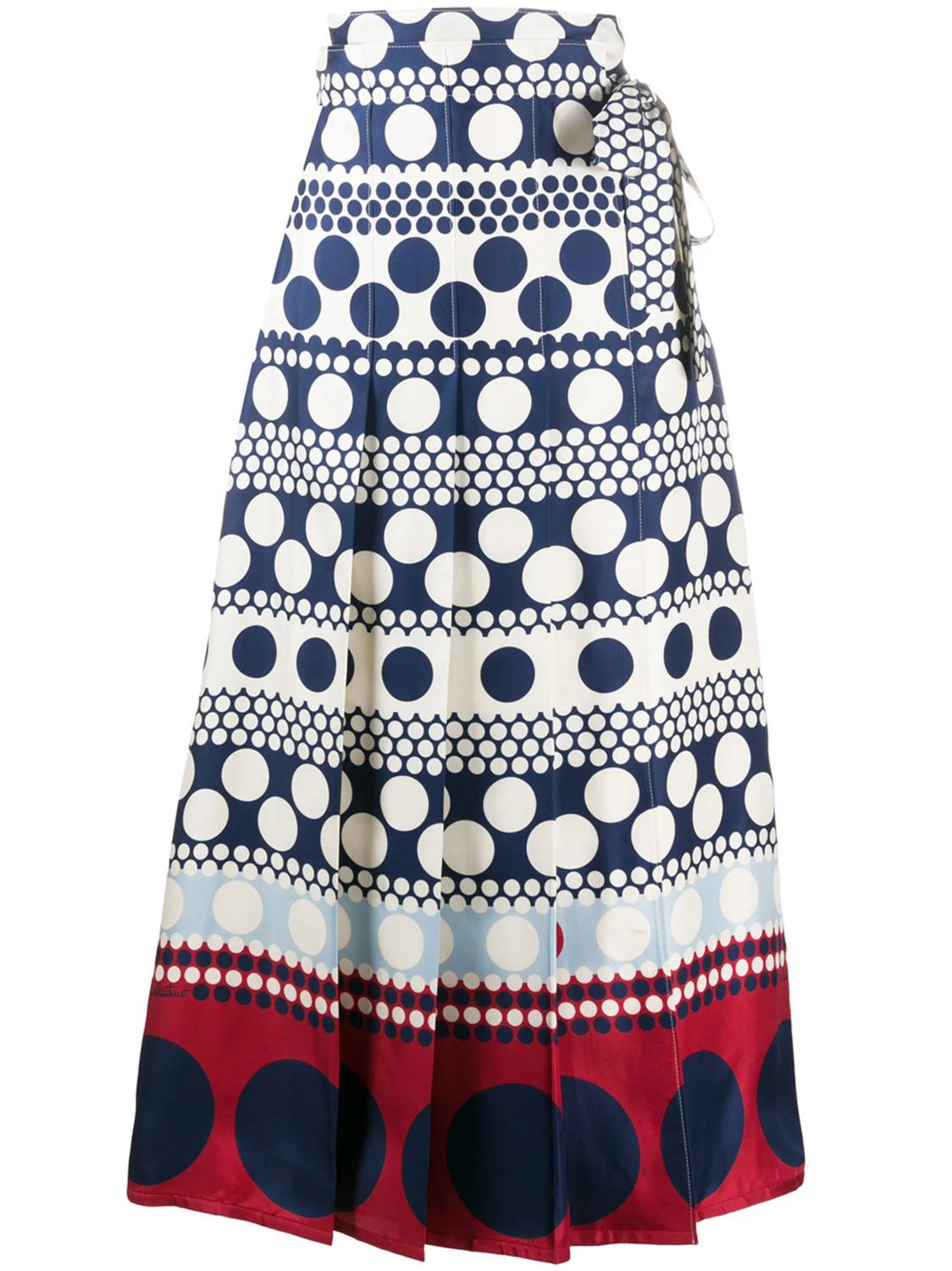 Valentino - Stripe And Dot Skirt