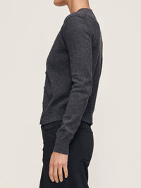 DL1961 - Women's Brinn Cardigan in charcoal grey - women's cardigan - detail view