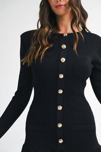 Mable - Lurex Knit Mini Dress