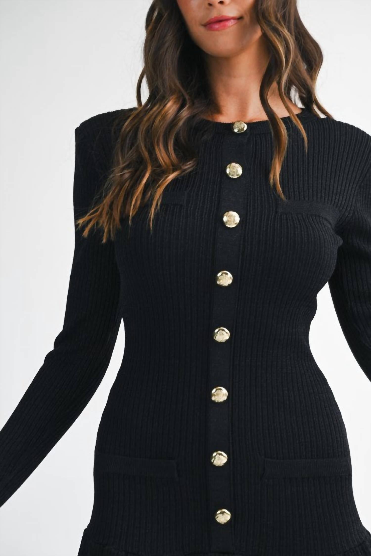 Mable - Lurex Knit Mini Dress