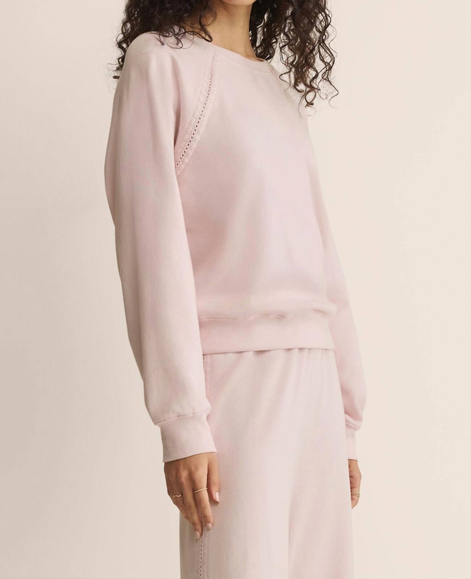 Z Supply Allie All Around Sweatshirt in blush - women's top - view 5