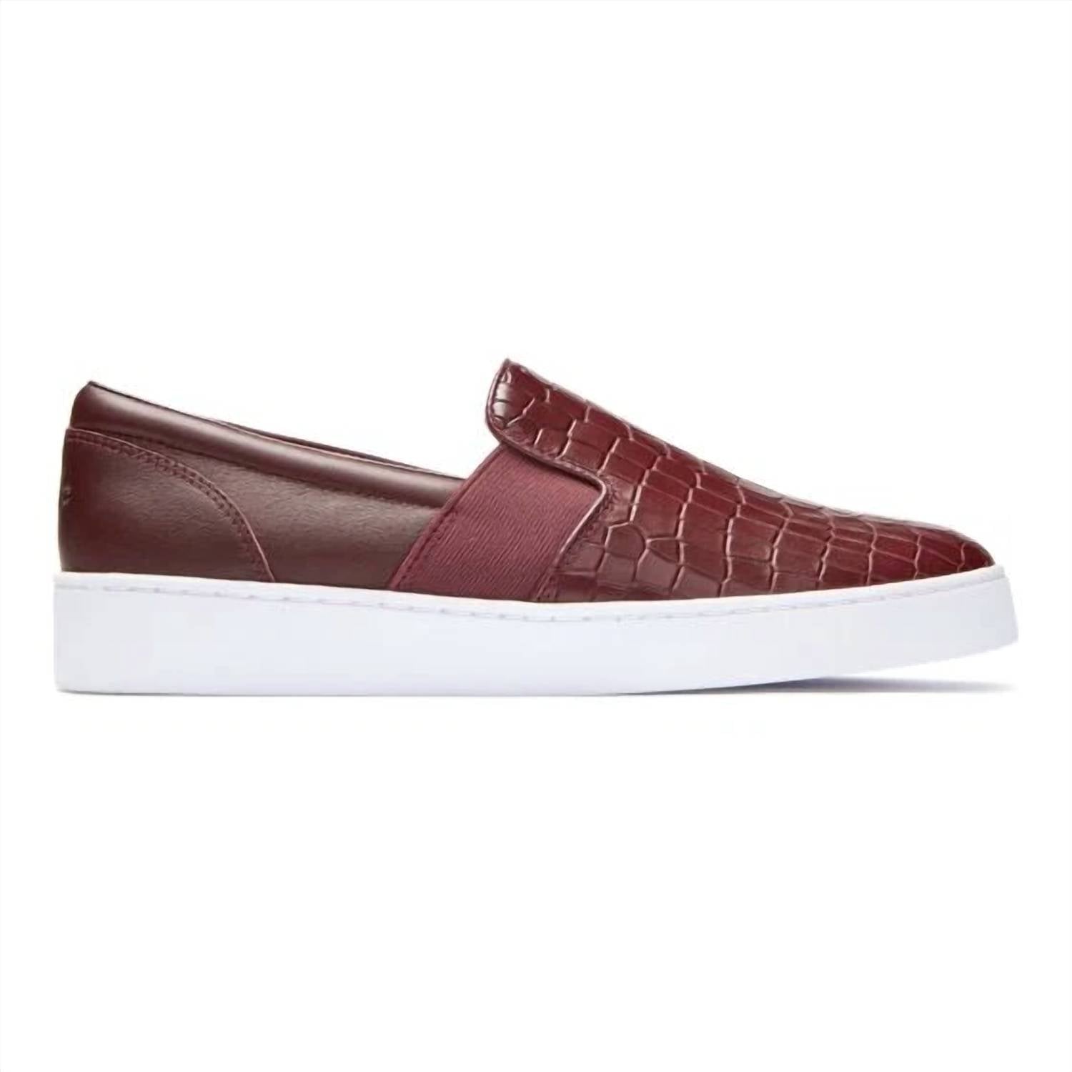 VIONIC Women's Splendid Demetra Slip On Sneakers in wine croc - women's flats - view 5