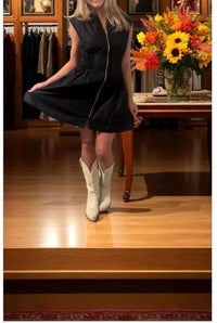 Umgee - Sleeveless Zip-up Mini Dress