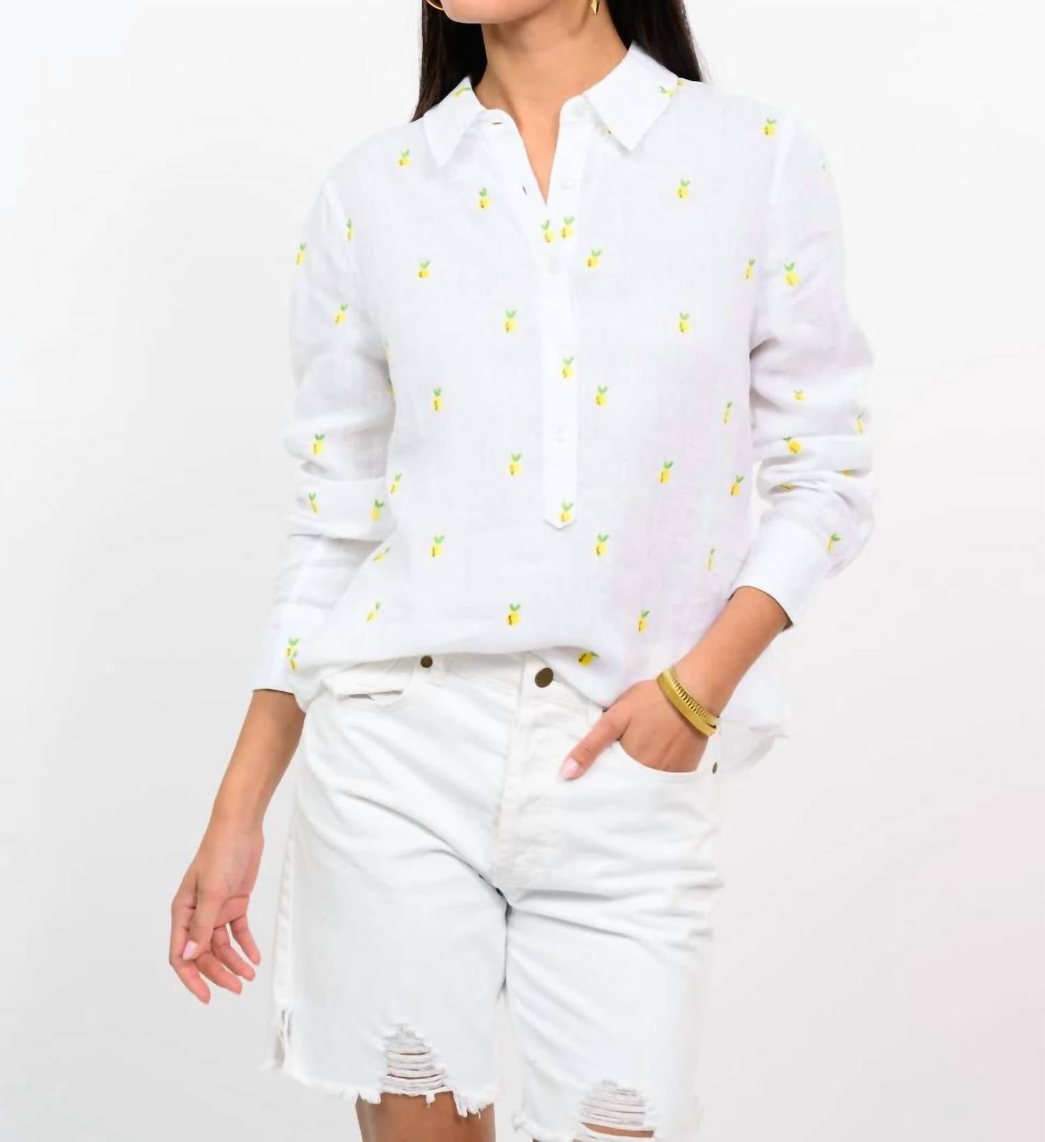 Ivy Jane - Linen Lemon Long Sleeve Top