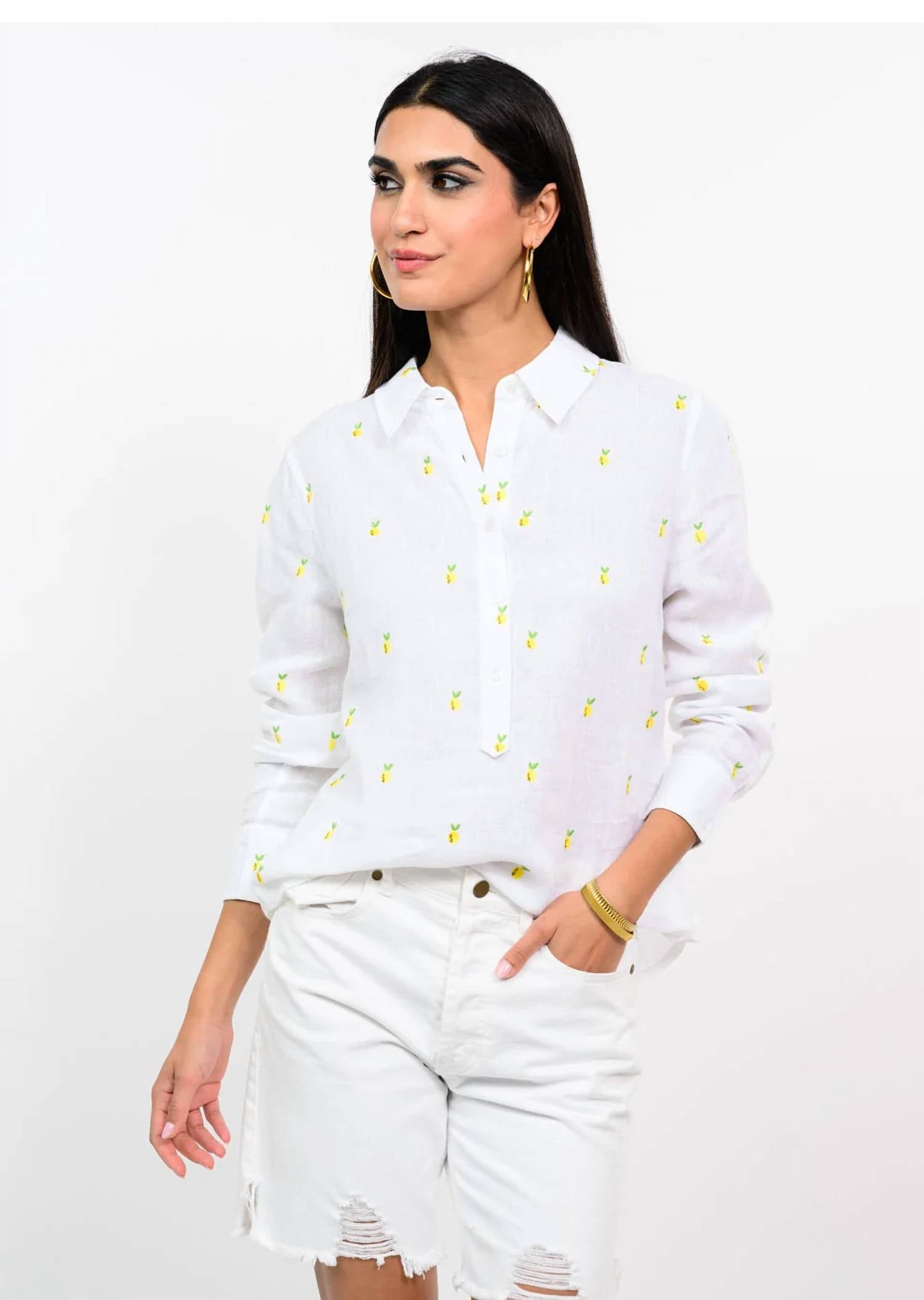 Ivy Jane - Linen Lemon Long Sleeve Top
