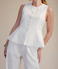 Glam - Peplum and Proper Button Up Top