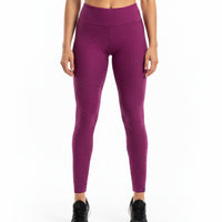 BBrazil Clothing Basket Weave Jacquard Long Leggings in magenta - women's pants