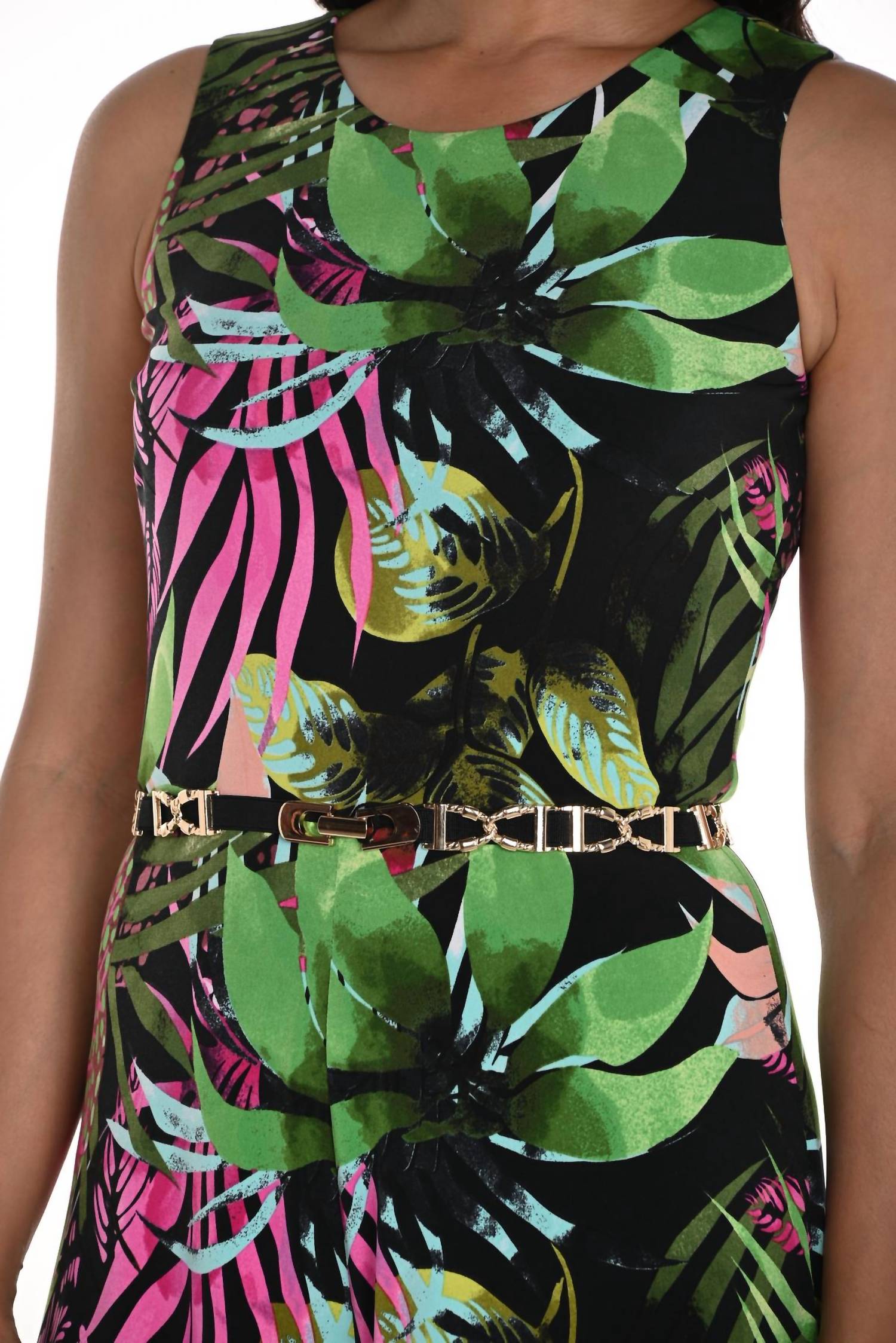 Frank Lyman Tropical Jumpsuit in multi - women's pants - alternate view