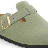 Birkenstock - Unisex Boston Suede Narrow Leather Clogs