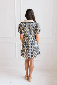 She + Sky - Midnight Blossom Mini Dress