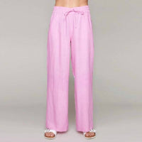 Claire Desjardins Linen Mix Wide Leg Trouser in pink 1 - women's pants