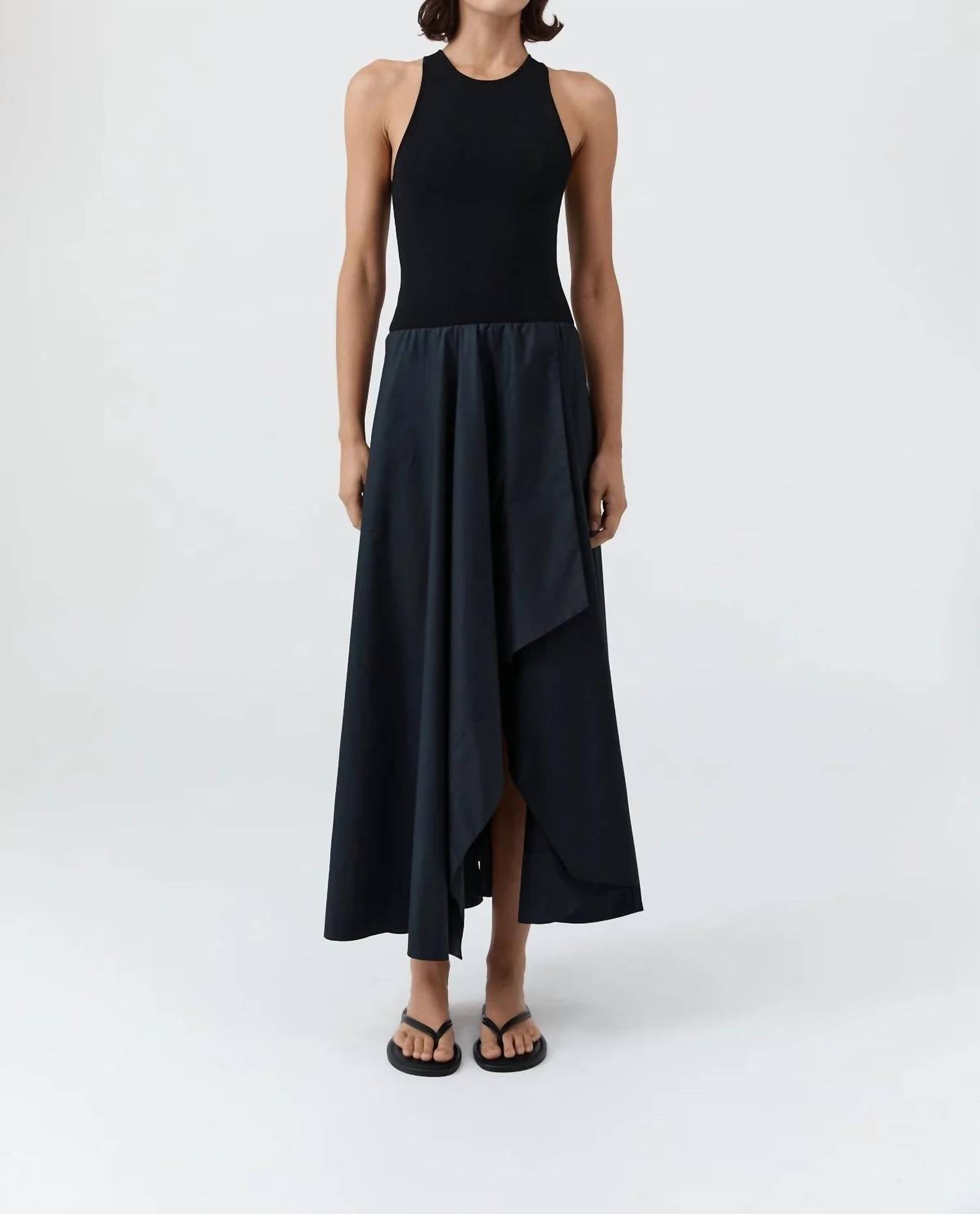 St. Agni - Knit Bodice Asymmetric Dress