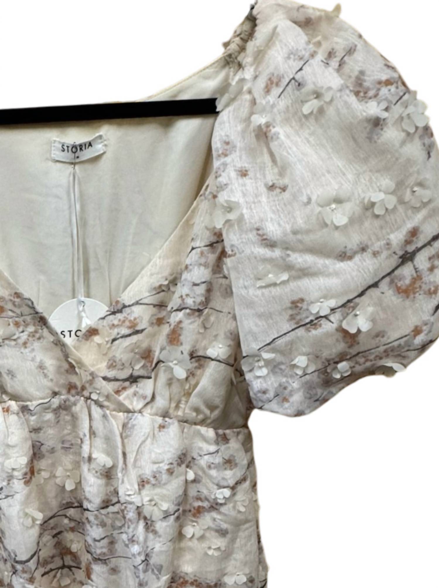 Storia - Women's Floral V Neck Mini Dress