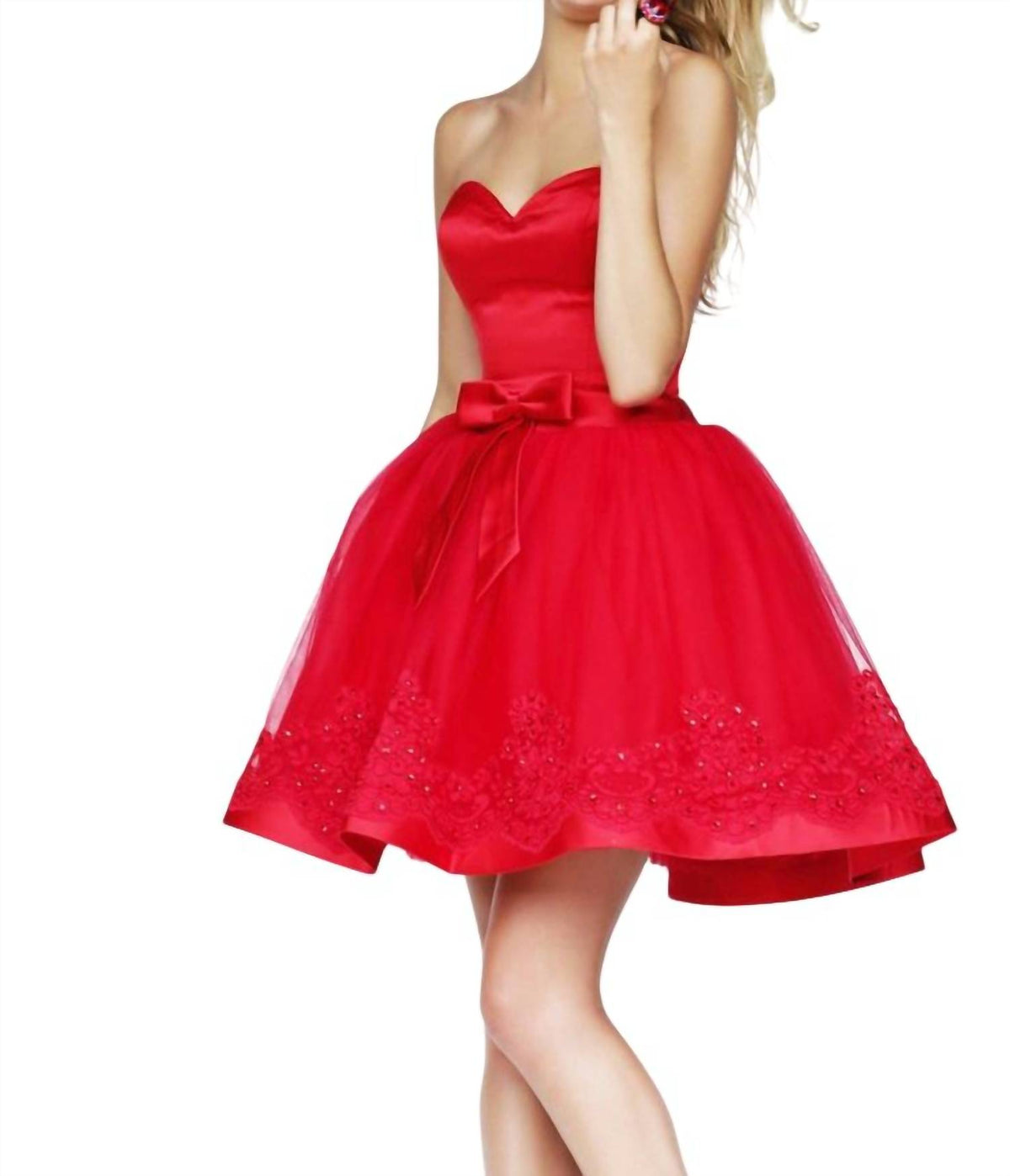 Sherri Hill - Floral Satin Prom Dress