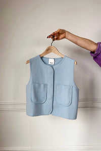 Allude - Rd Button Front Vest