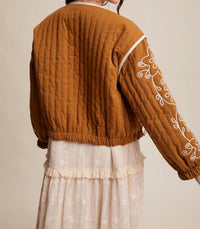 Listicle - Embroidered Quilted Western Jacket