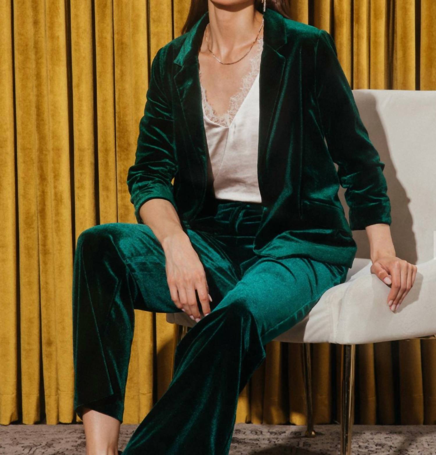 Skies Are Blue - Velvet Blazer