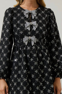 Sugarlips - Tweed Glow Bow Dress