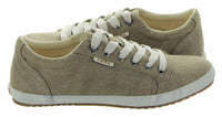 taos Women's Star Sneakers in khaki washed canvas - women's sneaker - alternate view