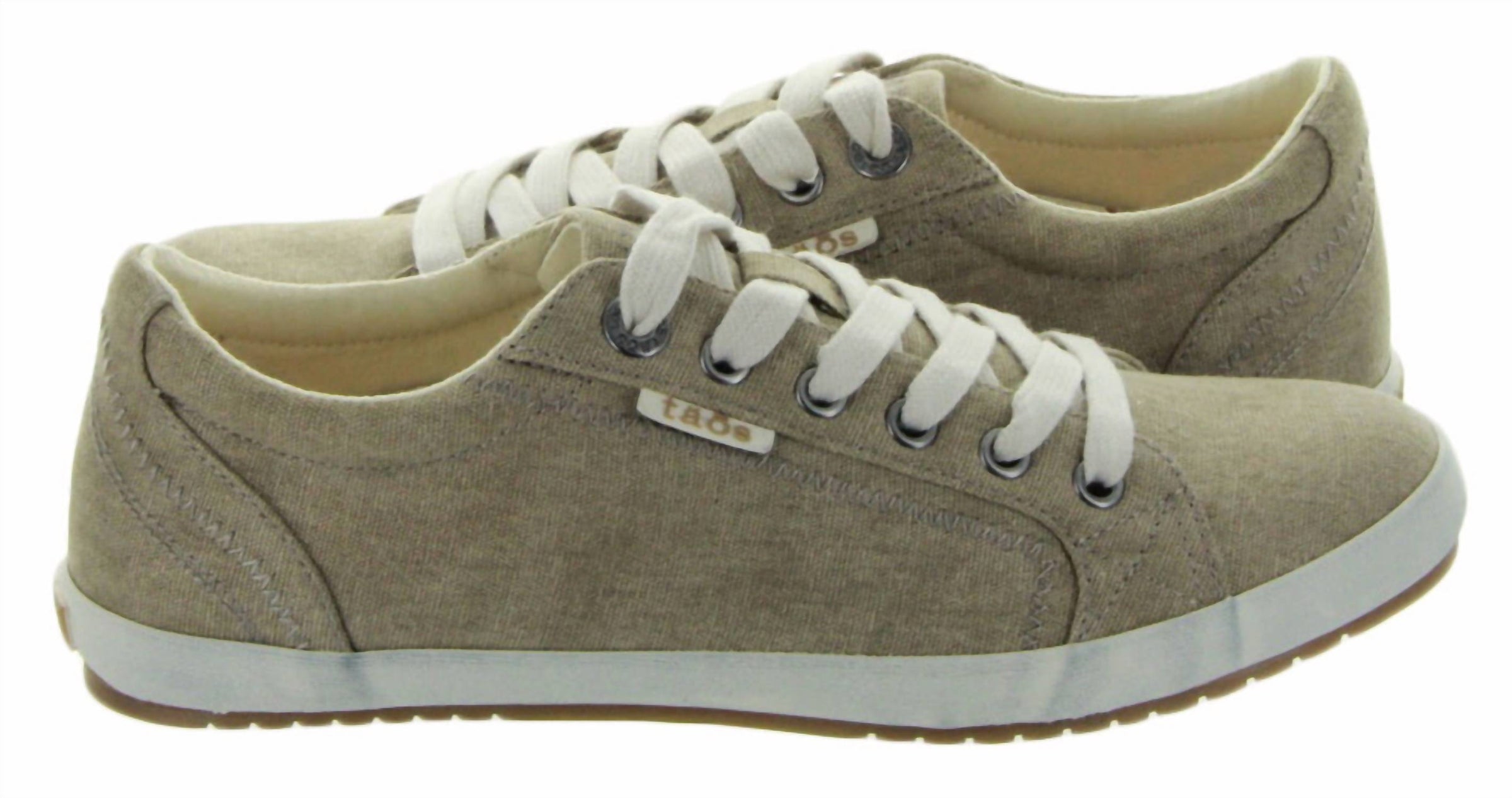 taos Women's Star Sneakers in khaki washed canvas - women's sneaker - alternate view