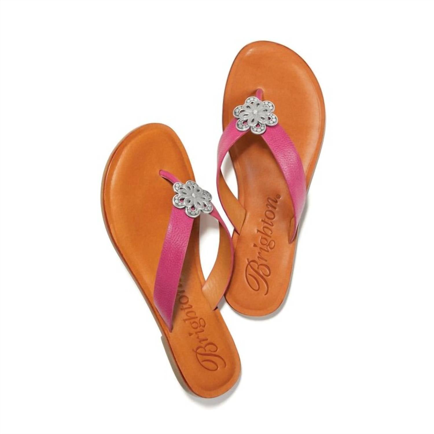 Brighton Women's Aster Thong Sandals in orchid - women's sandal - detail view