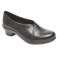 Aravon Women's Kitt Asymmetrical Slip-on Pump in black - women's heels