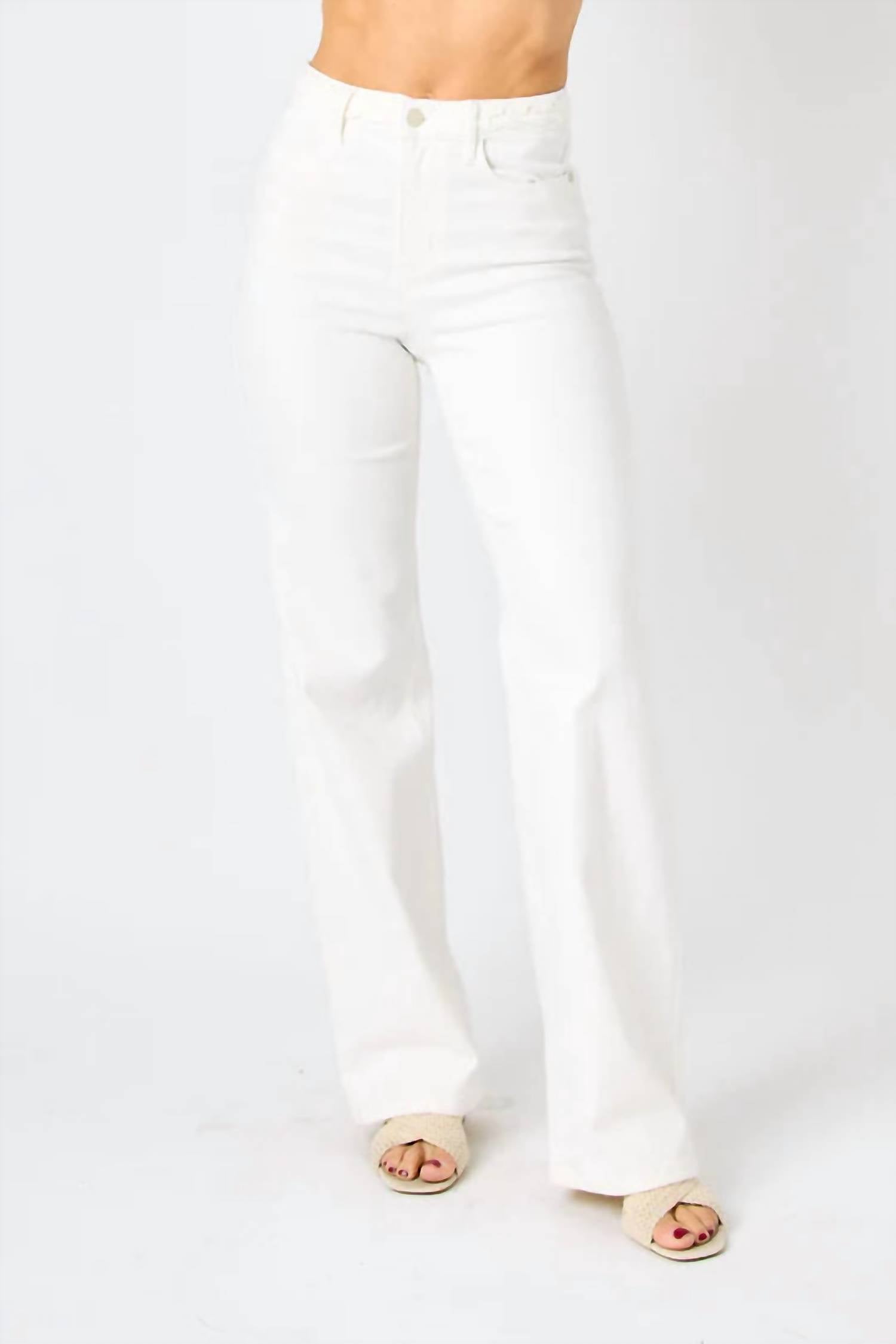 Judy Blue - Women's High Waist Braided Waistband Detail Wide Leg